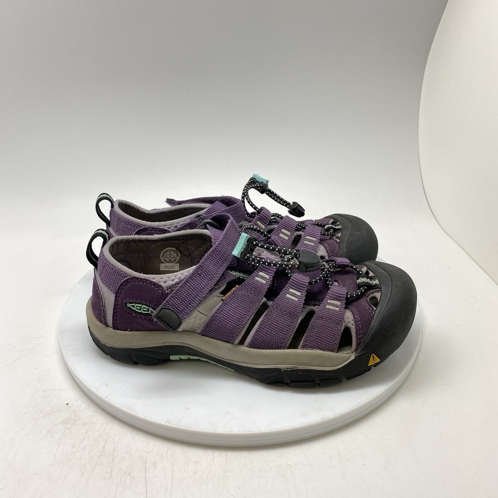 Keen Newport H2 Big Kid Size 4 Bungee Lace Sandals Purple Gray 1022846 Washable